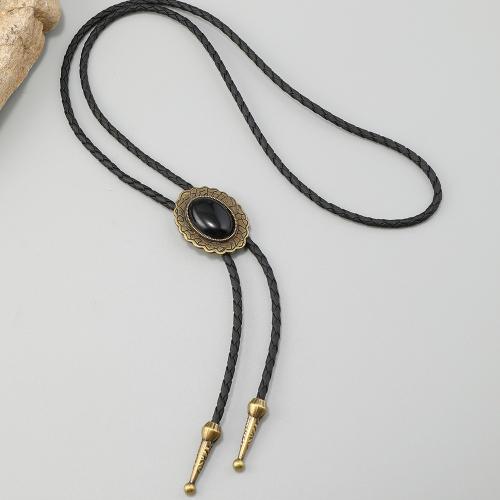 cuir PU collier, avec résine & alliage de zinc, fait à la main, Vintage & réglable & pour homme, plus de couleurs à choisir, Vendu par PC[