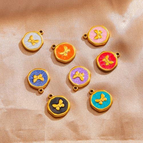 Acier inoxydable 304 Pendentif, Placage de couleur d'or, DIY & émail, plus de couleurs à choisir Vendu par sac