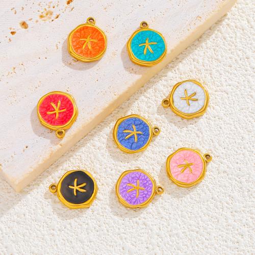 Acier inoxydable 304 Pendentif, Placage de couleur d'or, DIY & émail, plus de couleurs à choisir Vendu par sac