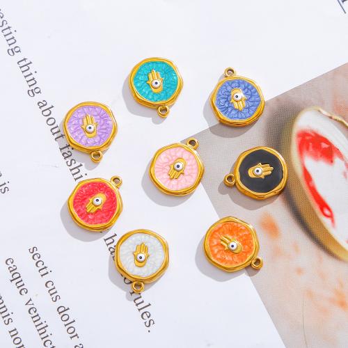 Acier inoxydable 304 Pendentif, Placage de couleur d'or, DIY & émail, plus de couleurs à choisir Vendu par sac