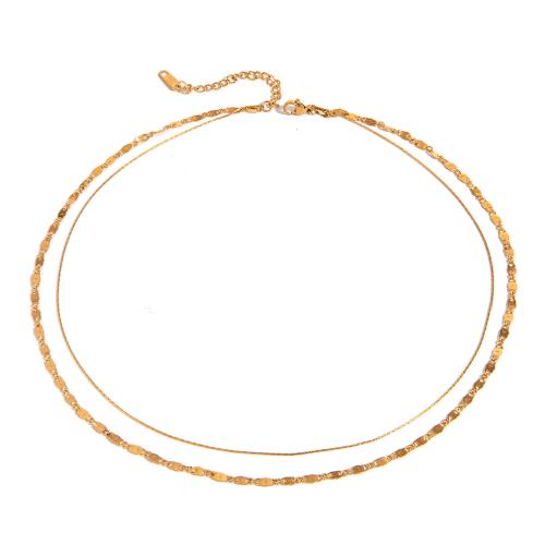 ステンレス鋼のジュエリーネックレス, 304ステンレススチール, メッキ, ダブルレイヤー & ファッションジュエリー & 女性用, 無色, 売り手 パソコン