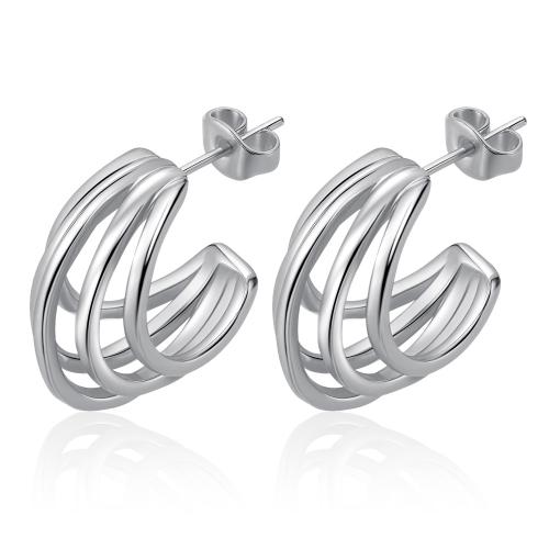 Boucle en acier inoxydable, Acier inoxydable 304, Placage, styles différents pour le choix & pour femme & creux, plus de couleurs à choisir, Vendu par paire