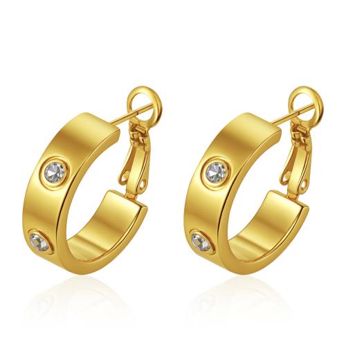 Stainless Steel Leverback Earring, 304 Stainless Steel, plated, fashion jewelry & micro pave cubic zirconia & for woman 