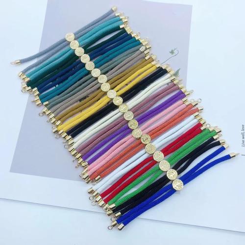 Bracelets en laiton, avec corde en nylon, bijoux de mode & unisexe, plus de couleurs à choisir cm, Vendu par PC[