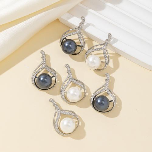 Messing Anhänger, mit Muschelkern, plattiert, DIY & mit Strass, keine, verkauft von PC