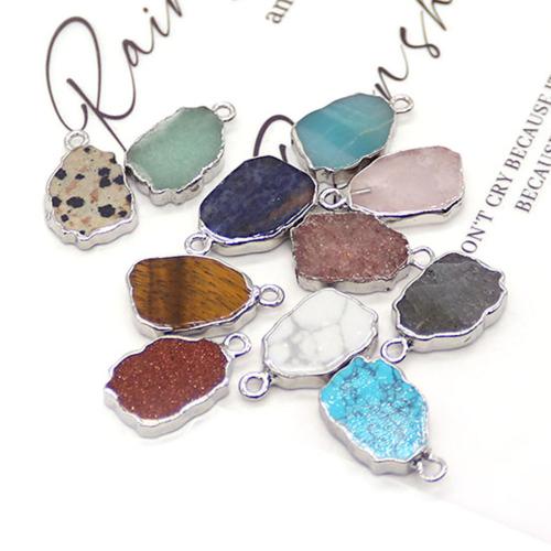 Pendentif bijoux de pierre gemme, avec Acier inoxydable 304, Placage, DIY, plus de couleurs à choisir Vendu par PC[