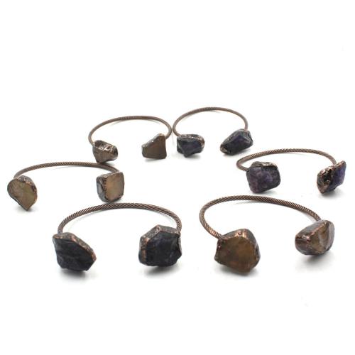 Brazalete Aleación de Zinc, con Piedras preciosas, chapado, Joyería, más colores para la opción, 65mm, Vendido por UD