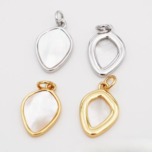 Bijoux pendentifs en laiton, avec coquille, Placage, DIY, plus de couleurs à choisir, Vendu par PC