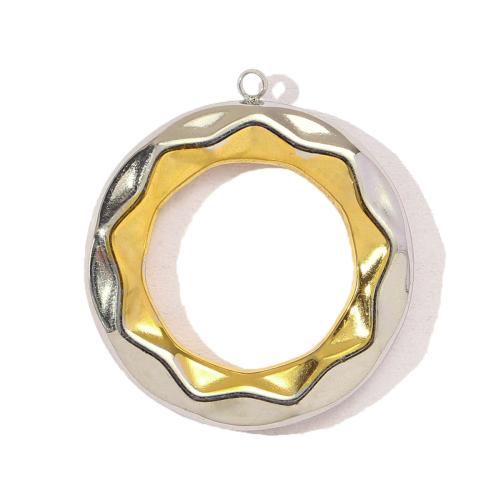 Pendentifs en acier inoxydable, Acier inoxydable 304, avec Pierre de verre, Placage de couleur d'or, DIY, plus de couleurs à choisir Vendu par sac[