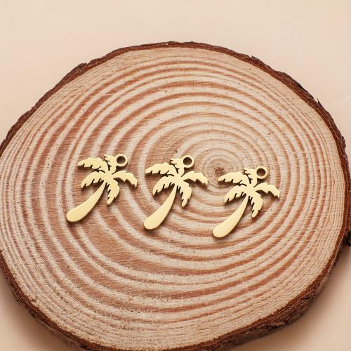 Pendentifs en acier inoxydable, Acier inoxydable 304, Palmier, Placage, DIY, plus de couleurs à choisir Vendu par sac[