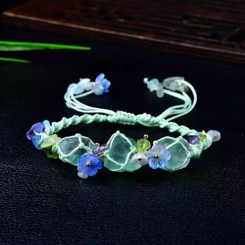 Piedras preciosas Pulsera, con cordón poliéster, estilo popular & unisexo & diferentes estilos para la opción, longitud:aproximado 6-10 Inch, Vendido por UD