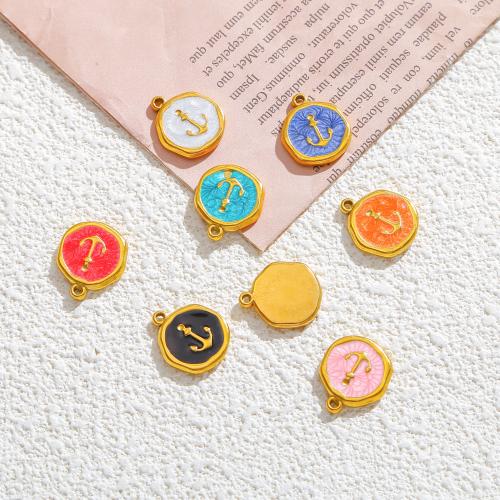 Acier inoxydable 304 Pendentif, Placage de couleur d'or, DIY & émail, plus de couleurs à choisir Vendu par sac