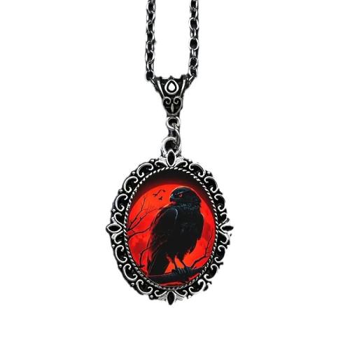 alliage de zinc collier, avec verre, Placage, bijoux de mode, couleurs mélangées, Vendu par PC
