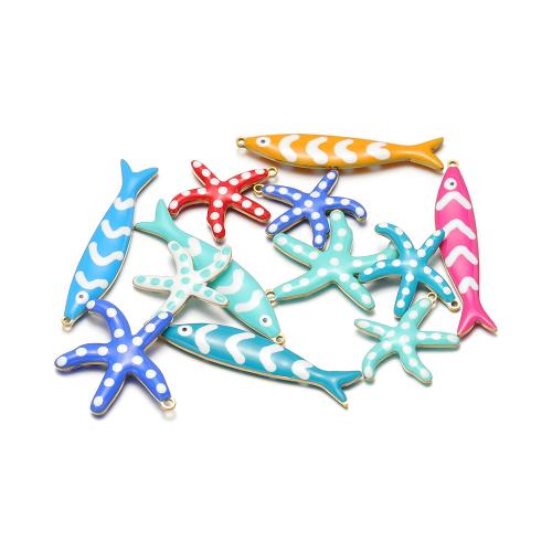 Pendentifs en acier inoxydable émail, Acier inoxydable 304, Placage de couleur d'or, DIY & normes différentes pour le choix & styles différents pour le choix, plus de couleurs à choisir Vendu par sac