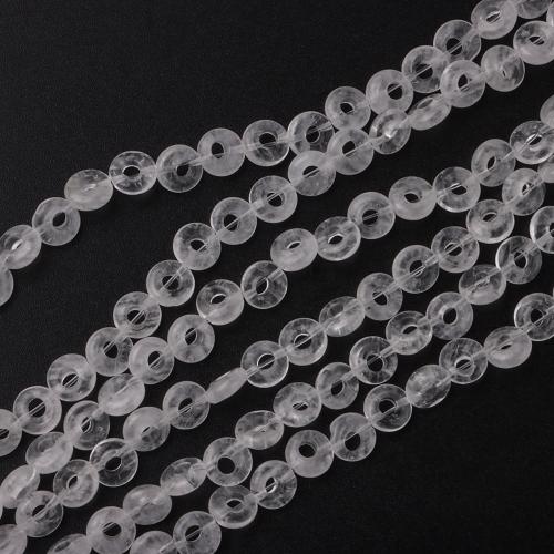 Natural Clear Quartz Beads, Donut, DIY, clear, 8mm 