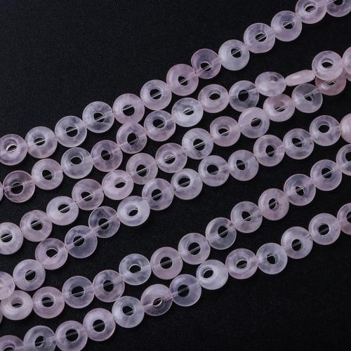 Natural Rose Quartz Beads, Donut, DIY, pink, 8mm cm [