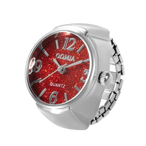 Zinc Alloy Finger Ring Watch, with Glass, Round, plated, fashion jewelry & Unisex 22mm, US Ring [