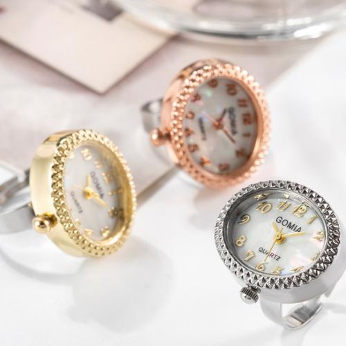 Zinc Alloy Finger Ring Watch, with Glass, Oval, plated, Life water resistant & adjustable & for woman 22mm, US Ring [