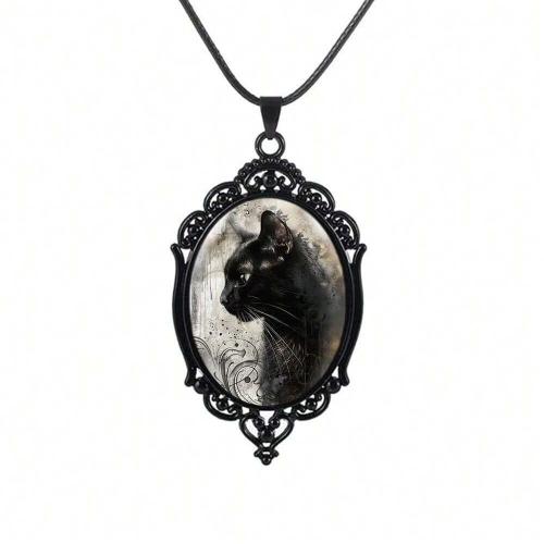 Collier en verre en alliage de zinc, avec verre, Placage, bijoux de mode, plus de couleurs à choisir, protéger l'environnement, sans nickel, plomb et cadmium Vendu par PC[