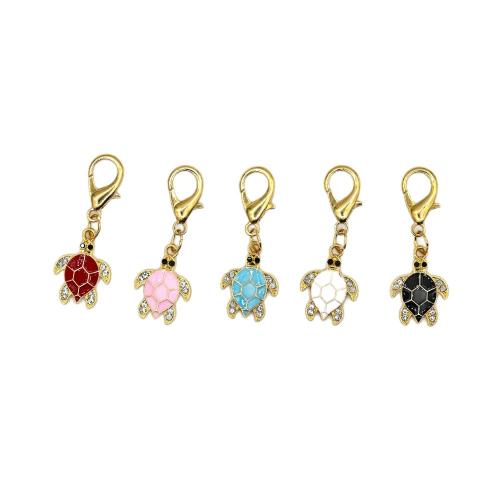 bijoux de porte-clés en Alliage de zinc, unisexe & émail & avec strass, plus de couleurs à choisir, Vendu par PC