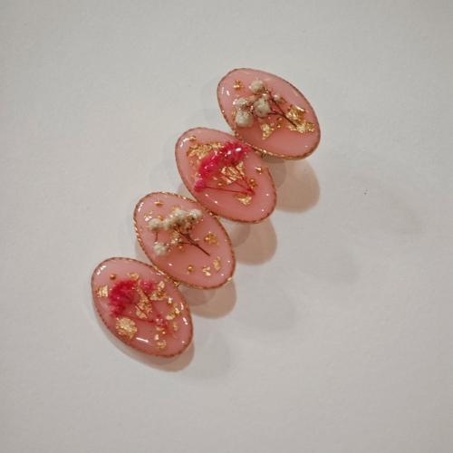 alliage de zinc Clip bec, avec Fleurs séchées, bijoux de mode & pour femme & autocollant époxyde, plus de couleurs à choisir, Vendu par PC
