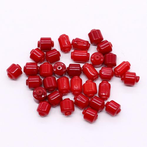 corail synthétique goutte, rondelle, DIY, rouge, 5-10mm, Vendu par brin