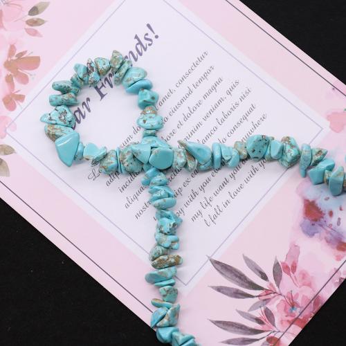 Turquoise bleu synthétique goutte, Irrégulière, DIY, couleurs mélangées, 8mm, Vendu par brin