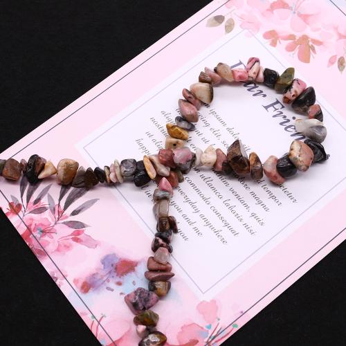 Pierre de rhodochrosite rayée noire goutte, Irrégulière, DIY, couleurs mélangées, 8mm, Vendu par brin