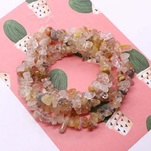 Rutilated Quartz Beads, irregular, DIY, mixed colors, 8mm 