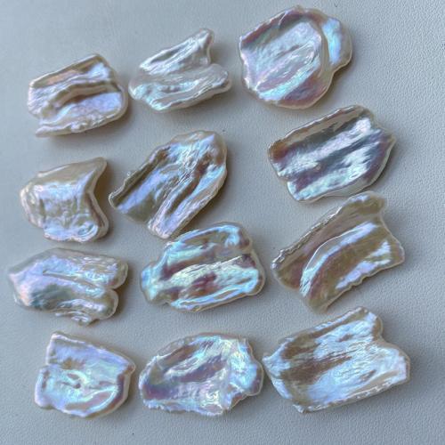 Perles nacres sans trou de culture d'eau douce, perle d'eau douce cultivée, Pétales, DIY & aucun trou, blanc Vendu par PC