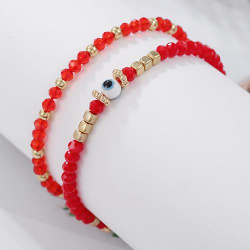 Glass Bracelet, with Zinc Alloy, gold color plated, fashion jewelry 
