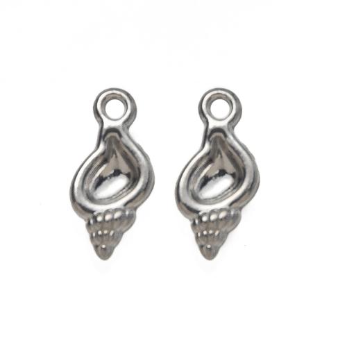 Pendentifs d'animaux en acier inoxydable , Acier inoxydable 304, conque, DIY, plus de couleurs à choisir Vendu par PC