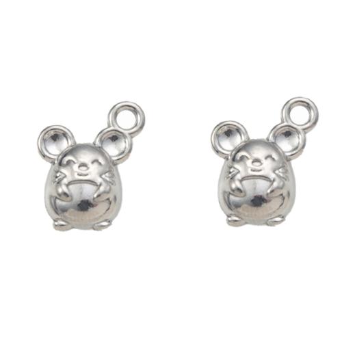 Pendentifs d'animaux en acier inoxydable , Acier inoxydable 304, Mickey Mouse, DIY, plus de couleurs à choisir Vendu par PC