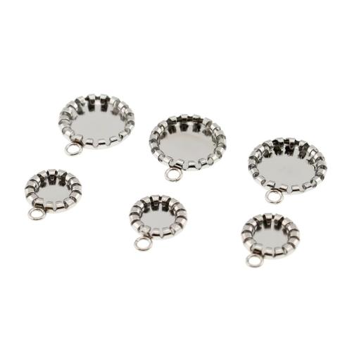 Monture de pendentif en acier inoxydable, Acier inoxydable 304, DIY & normes différentes pour le choix, couleur originale Vendu par sac
