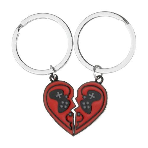 bijoux de porte-clés en Alliage de zinc, coeur, Placage, unisexe & styles différents pour le choix & émail, Vendu par PC