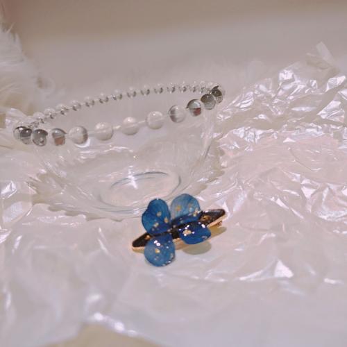 alliage de zinc Clip bec, avec Fleurs séchées, fait à la main, pour femme & émail, 50mm, Vendu par PC