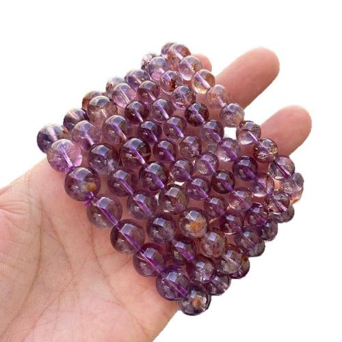 Purple-Phantom-Quartz bracelet, Rond, bijoux de mode, violet, Vendu par PC