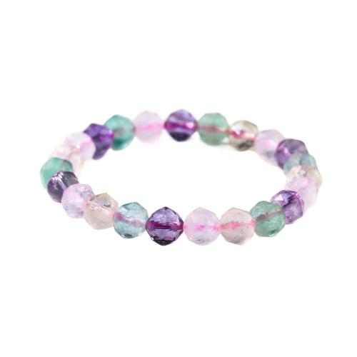 Bracelets quartz, Cristal naturel, bijoux de mode, couleurs mélangées, 8mm, Vendu par PC