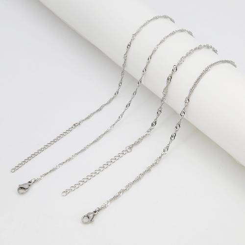 Acier inoxydable 304 Collier et bracelet, normes différentes pour le choix & pour femme, couleur originale, Vendu par PC