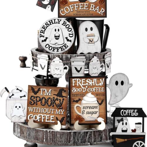 madera Decoración, Impresión, Diseño de Halloween, 15PCs/Set, Vendido por Set