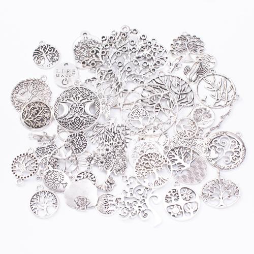 Colgante de la aleación del cinc, aleación de zinc, chapado, patrón mixto & Bricolaje, más colores para la opción, pendant length 20-60mm, 100T/Bolsa, Vendido por Bolsa