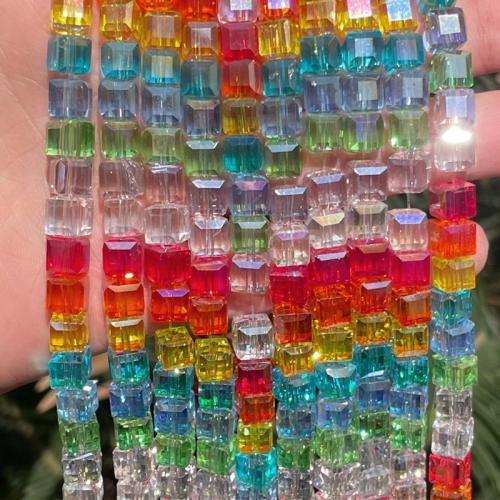 Mode de perles de cristal, cadre, DIY, multicolore, 6mm Environ 38 cm, Vendu par brin