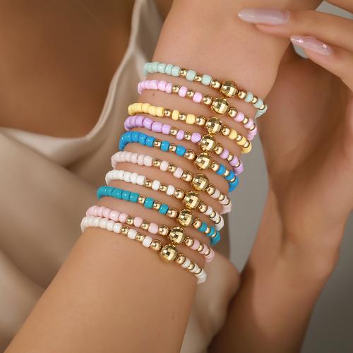 Seedbead Fußkettchen, mit Zinklegierung, goldfarben plattiert, Modeschmuck, keine, 10PCs/setzen, verkauft von setzen