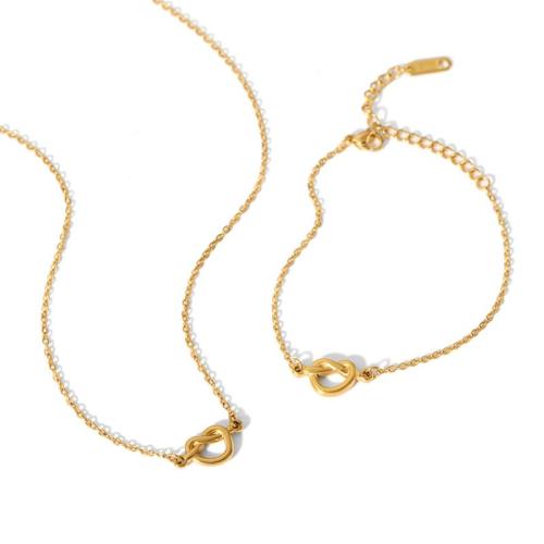 Parures de bijoux en acier inoxydable, Acier inoxydable 304, Placage ionique sous vide, styles différents pour le choix & pour femme & creux, doré, Vendu par PC