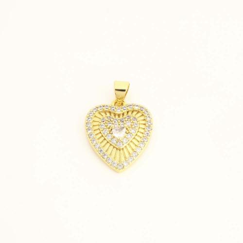 Cubique Pendentif en laiton zircon pavent, coeur, DIY & pavé de micro zircon, plus de couleurs à choisir, Vendu par PC[