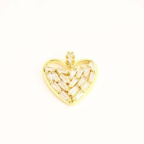 Cubique Pendentif en laiton zircon pavent, coeur, DIY & pavé de micro zircon, plus de couleurs à choisir, Vendu par PC