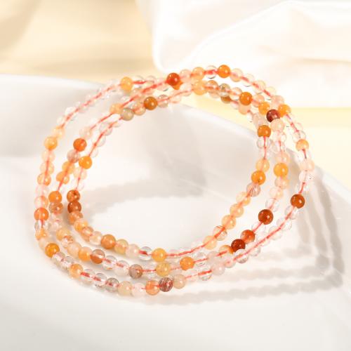 Bracelets quartz, quartz rutile, Rond, bijoux de mode, multicolore, 4mm, Vendu par PC