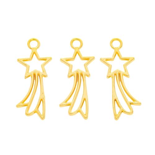 Pendentifs creux en alliage de zinc, étoile, Placage, DIY, plus de couleurs à choisir Vendu par sac