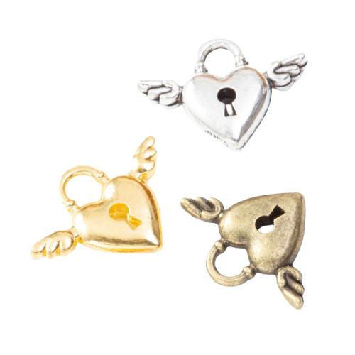 aleación de zinc colgante, Corazón, chapado, Bricolaje, más colores para la opción, 200PCs/Bolsa, Vendido por Bolsa