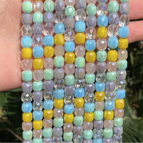 Crystal Beads, Geometrical Pattern, DIY & faceted, multi-colored Approx 35 cm 